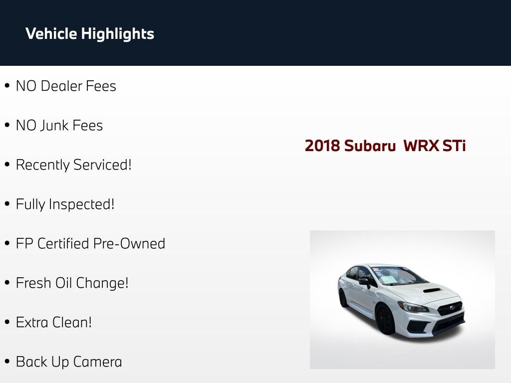 2018 Subaru WRX STi