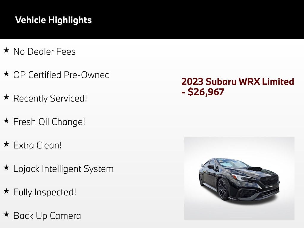 2023 Subaru WRX Limited