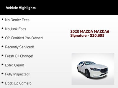 2020 Mazda Mazda6 Signature