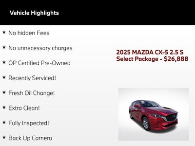 2025 Mazda Mazda CX-5 2.5 S Select Package