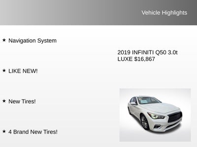 2019 INFINITI Q50 3.0t LUXE