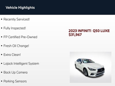 2023 INFINITI Q50 LUXE