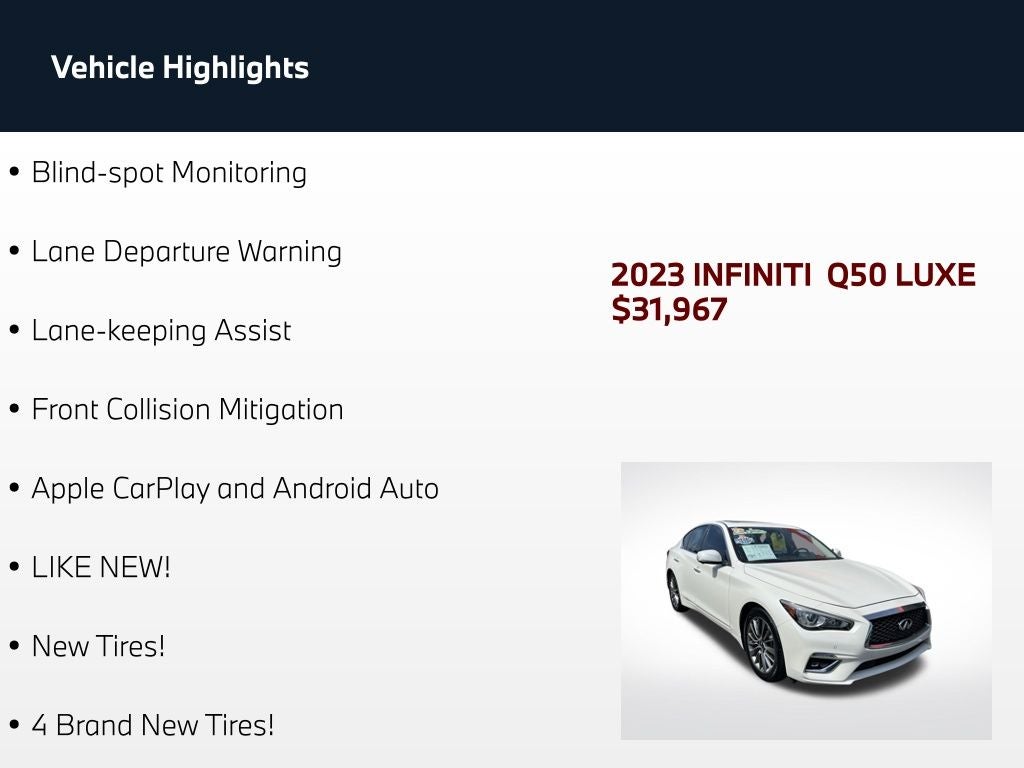 2023 INFINITI Q50 LUXE