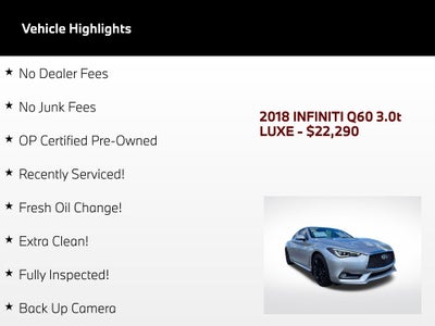 2018 INFINITI Q60 3.0t LUXE
