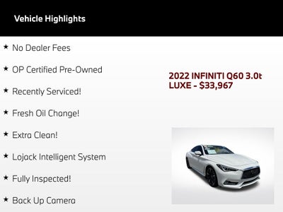 2022 INFINITI Q60 LUXE