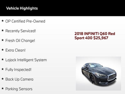 2018 INFINITI Q60 Red Sport 400