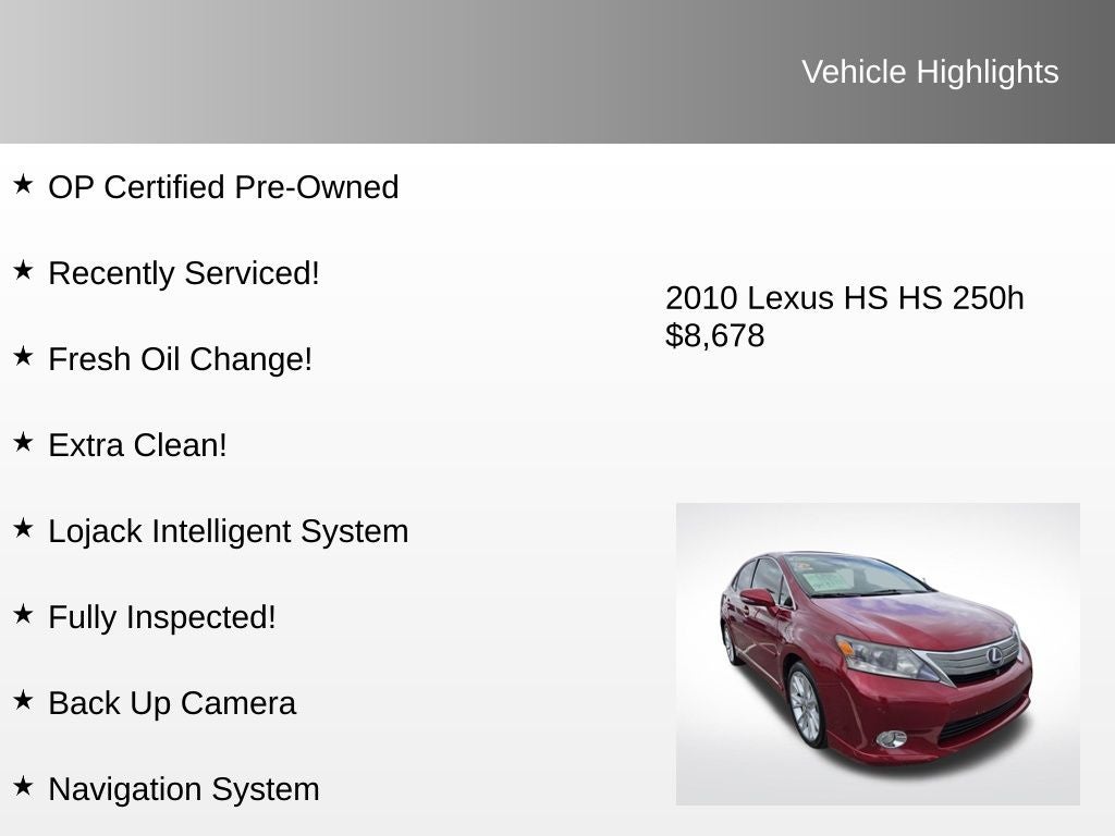 2010 Lexus HS 250h