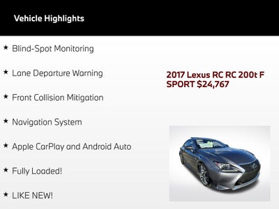2017 Lexus RC 200t F-Sport