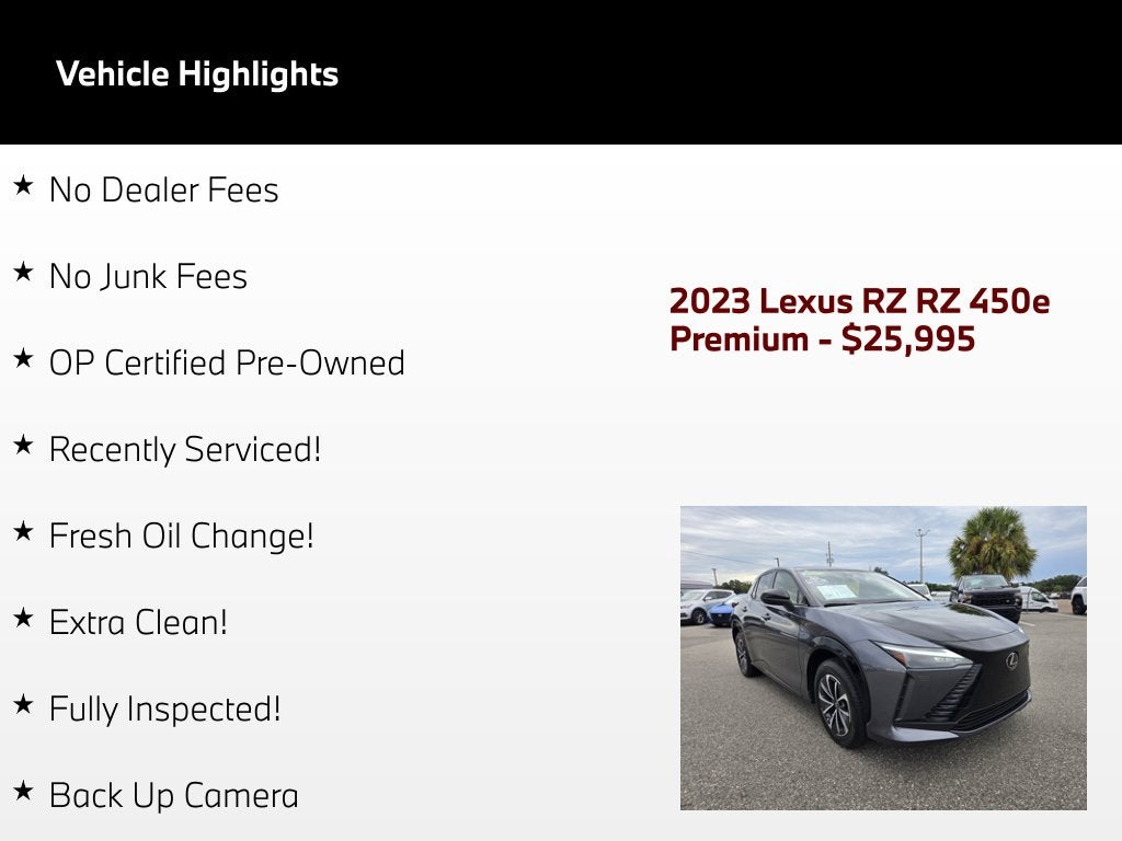 2023 Lexus RZ 450e Premium