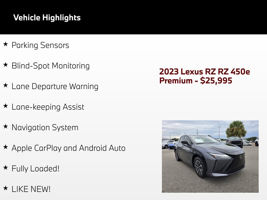 2023 Lexus RZ 450e Premium