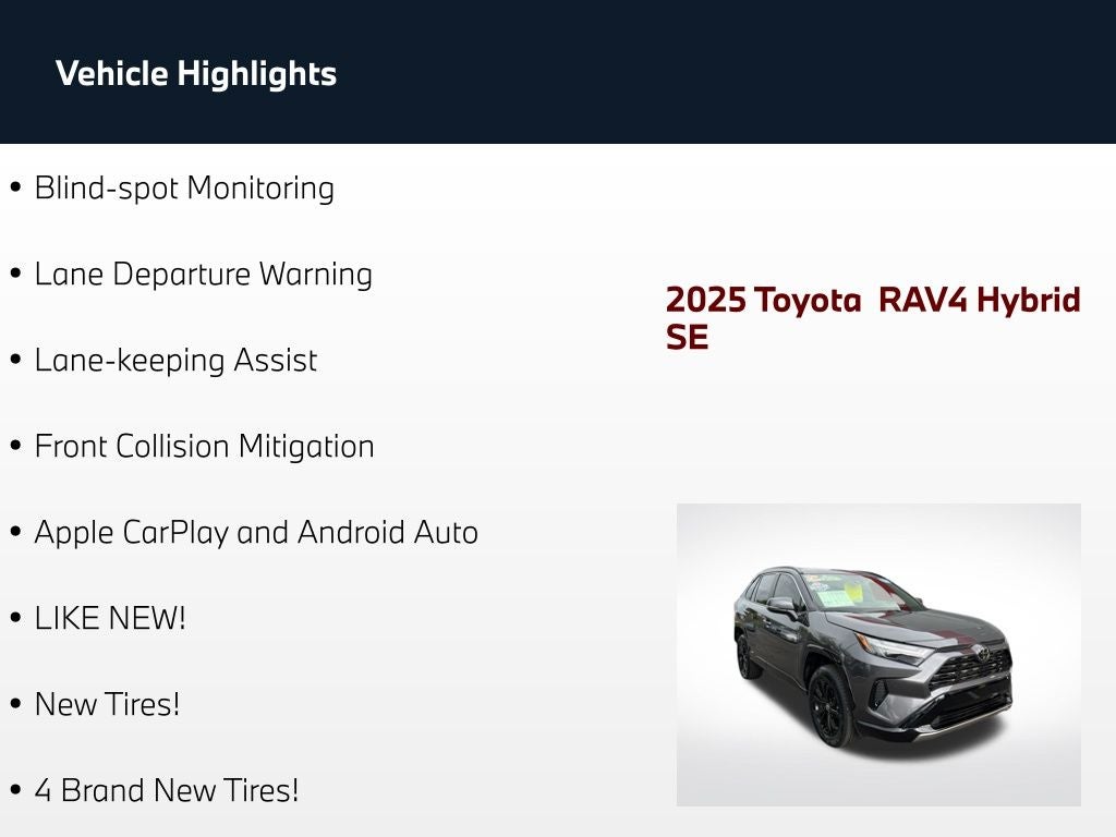 2025 Toyota RAV4 Hybrid SE