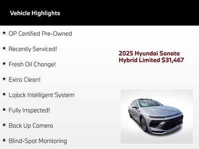 2025 Hyundai Sonata Hybrid Limited