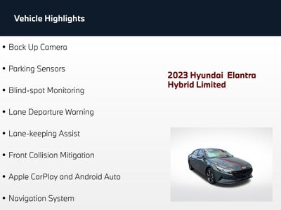 2023 Hyundai Elantra Hybrid Limited