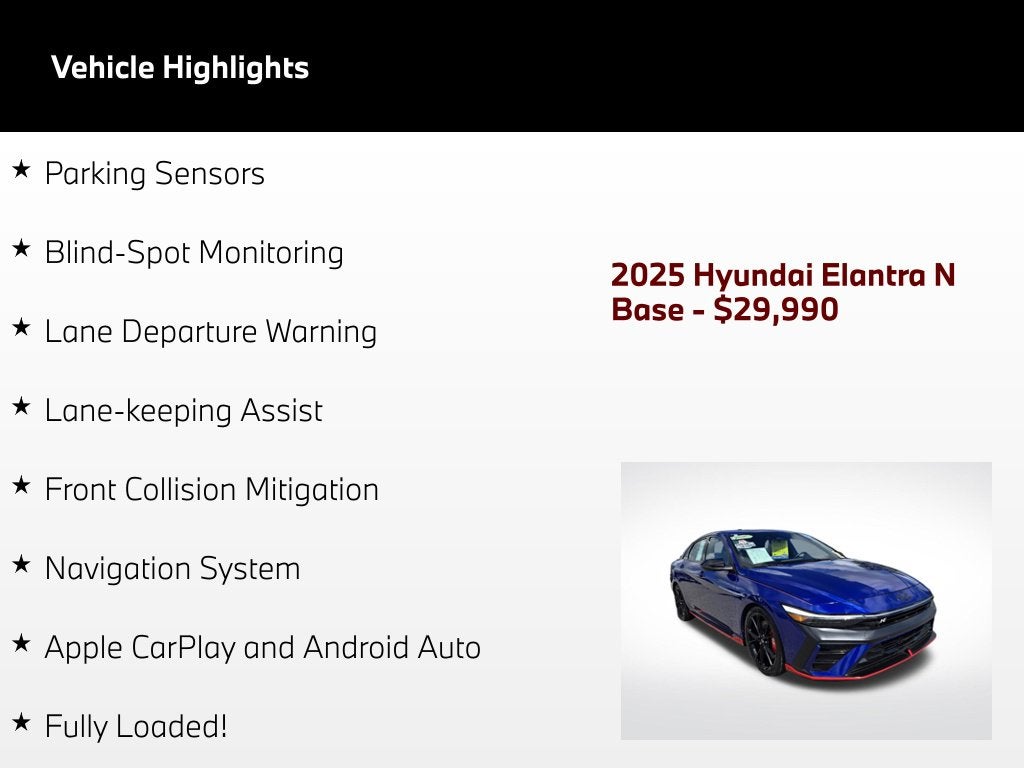 2025 Hyundai Elantra N N