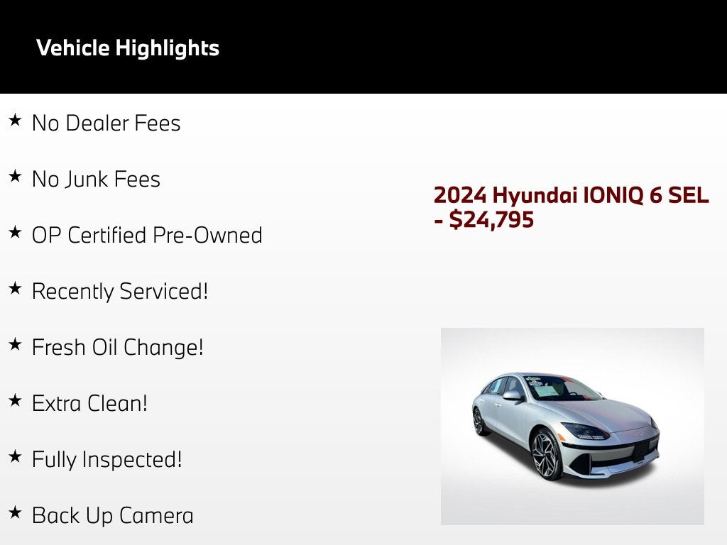 2024 Hyundai IONIQ 6 SEL
