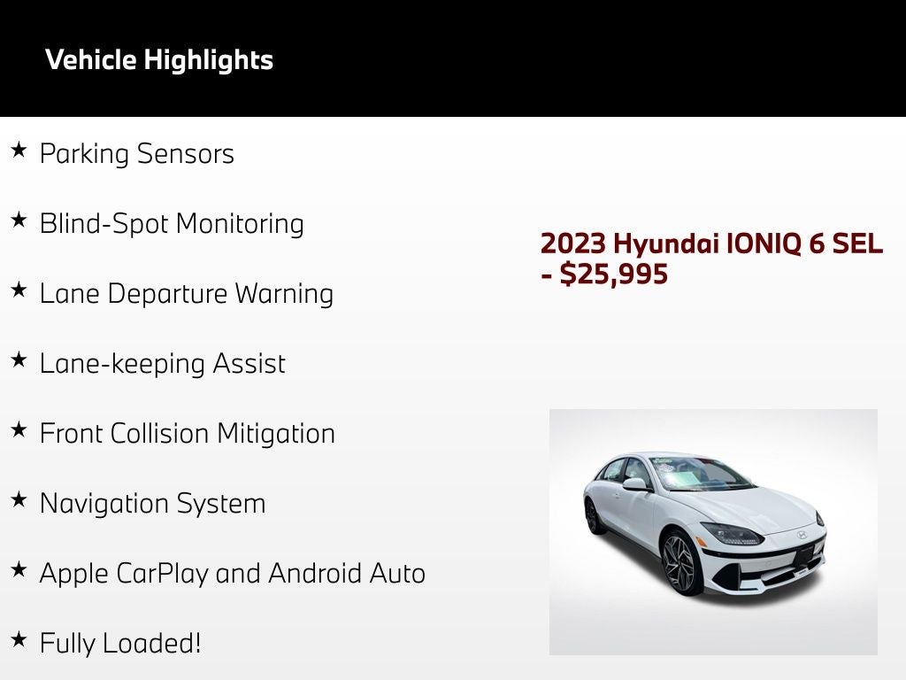 2023 Hyundai IONIQ 6 SEL