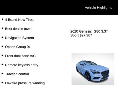 2020 Genesis G80 3.3T Sport