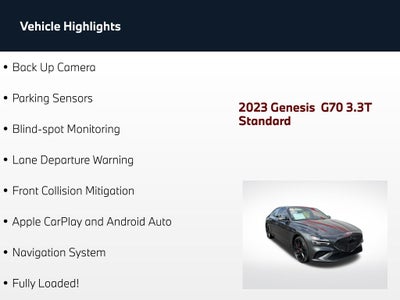 2023 Genesis G70 3.3T