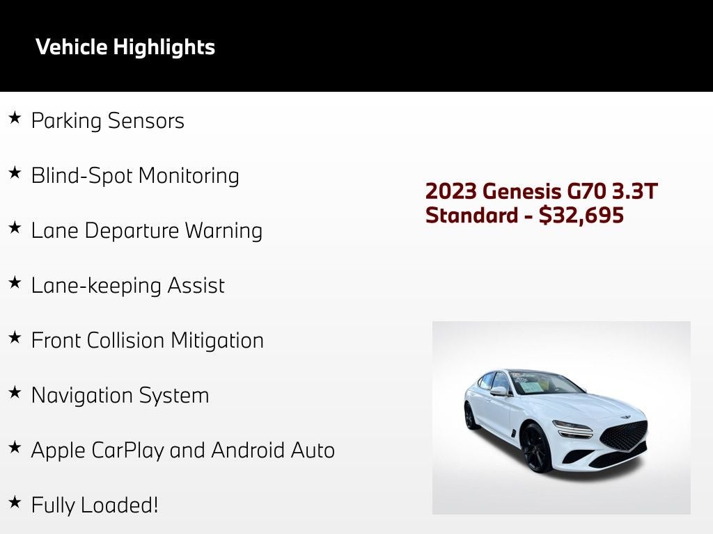 2023 Genesis G70 3.3T