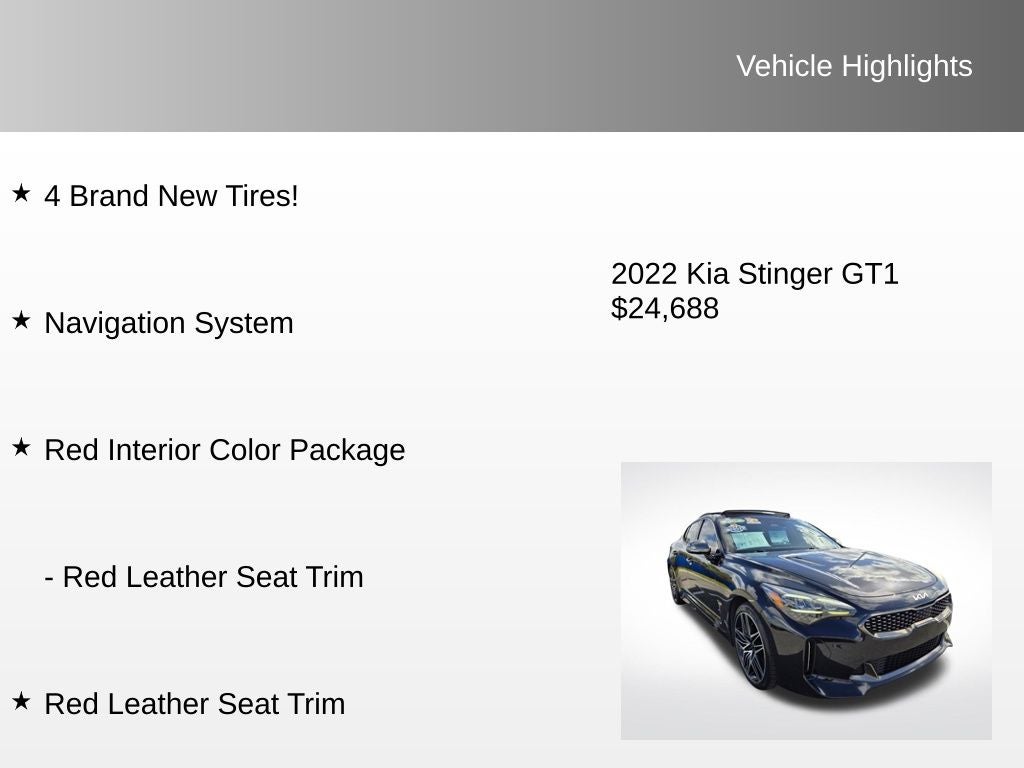 2022 Kia Stinger GT1