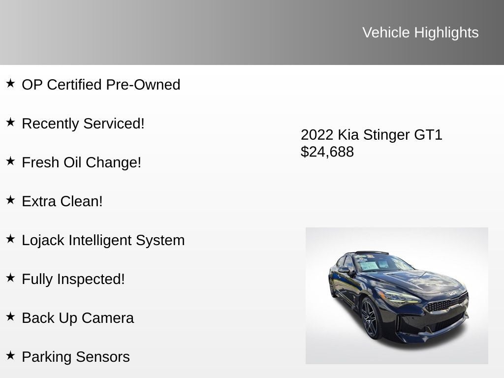 2022 Kia Stinger GT1