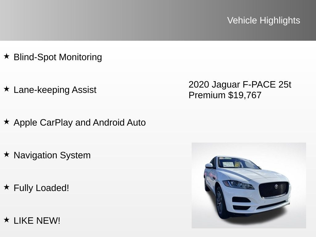 2020 Jaguar F-PACE 25t Premium