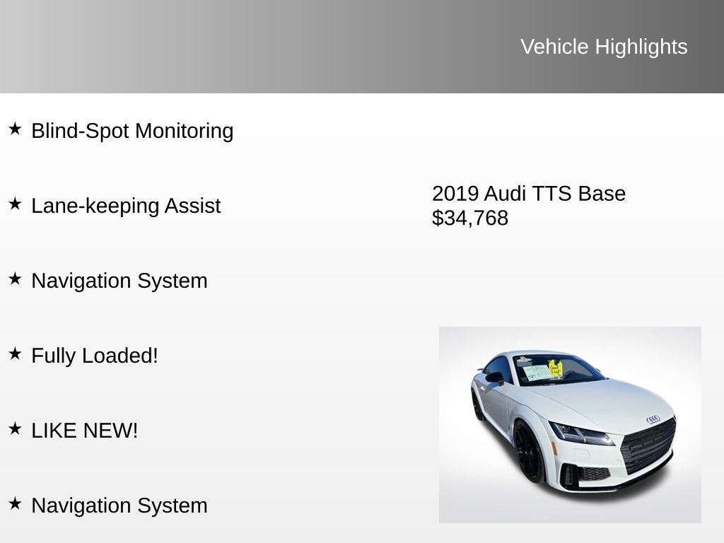2019 Audi TTS 2.0T quattro