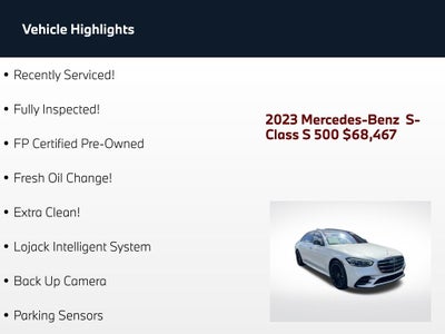 2023 Mercedes-Benz S-Class S 500 4MATIC®