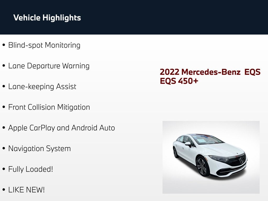 2022 Mercedes-Benz EQS 450 Base
