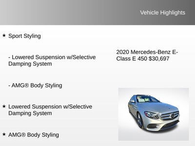 2020 Mercedes-Benz E-Class E 450 4MATIC®