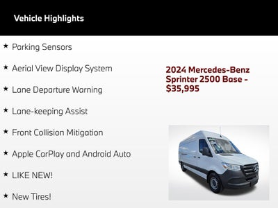 2024 Mercedes-Benz Sprinter 2500 Cargo 170 WB High Roof