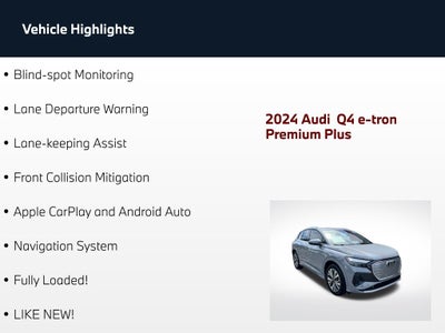 2024 Audi Q4 e-tron Premium Plus