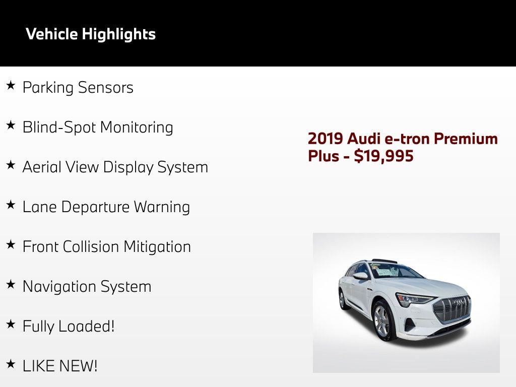 2019 Audi e-tron Premium Plus quattro