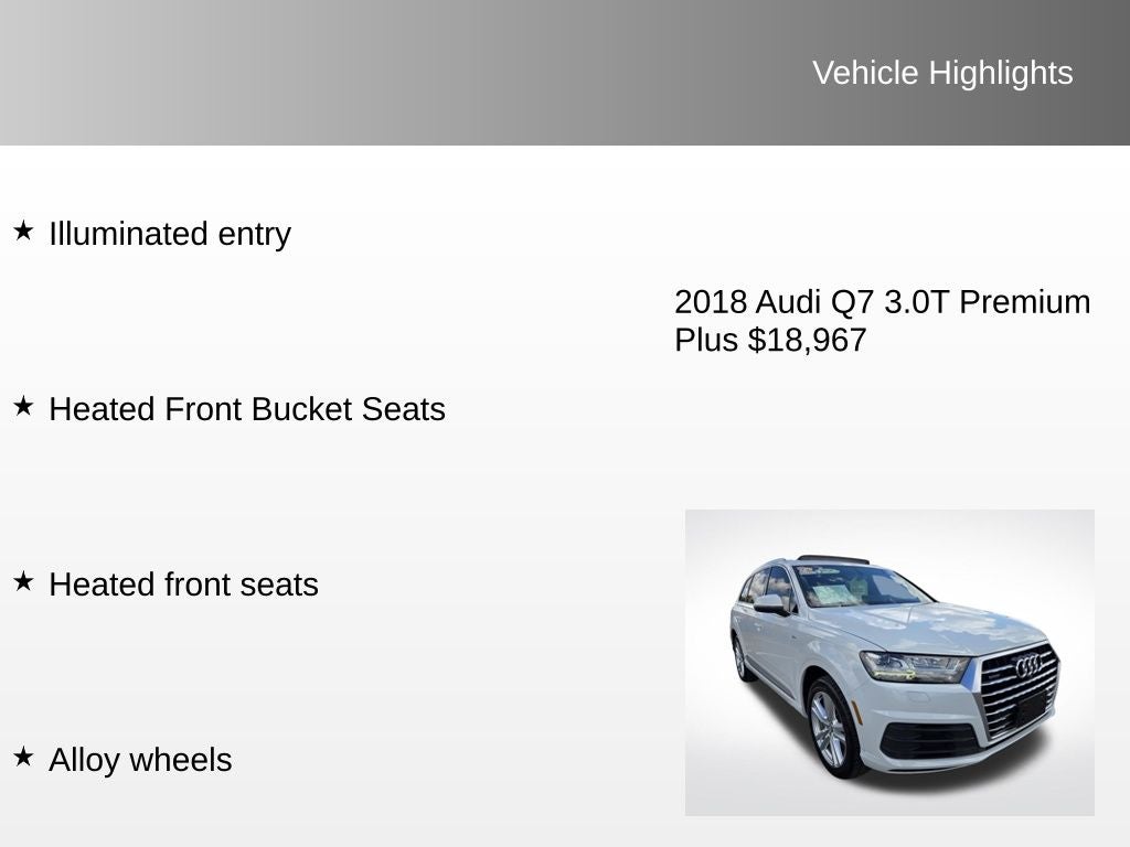 2018 Audi Q7 3.0T Premium Plus quattro