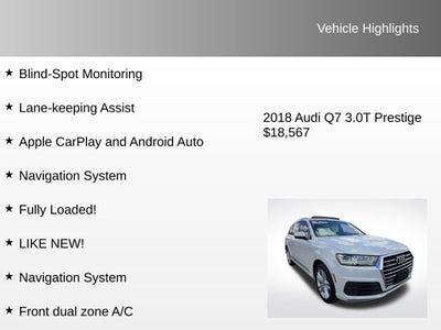 2018 Audi Q7 3.0T Premium Plus quattro