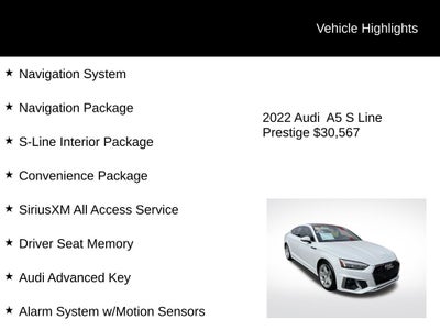2022 Audi A5 Sportback Prestige S Line quattro