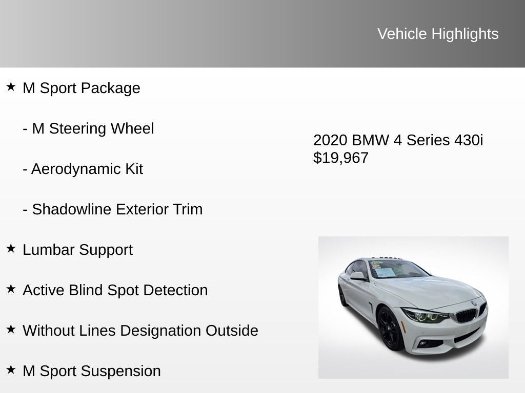 2020 BMW 4 Series 430i