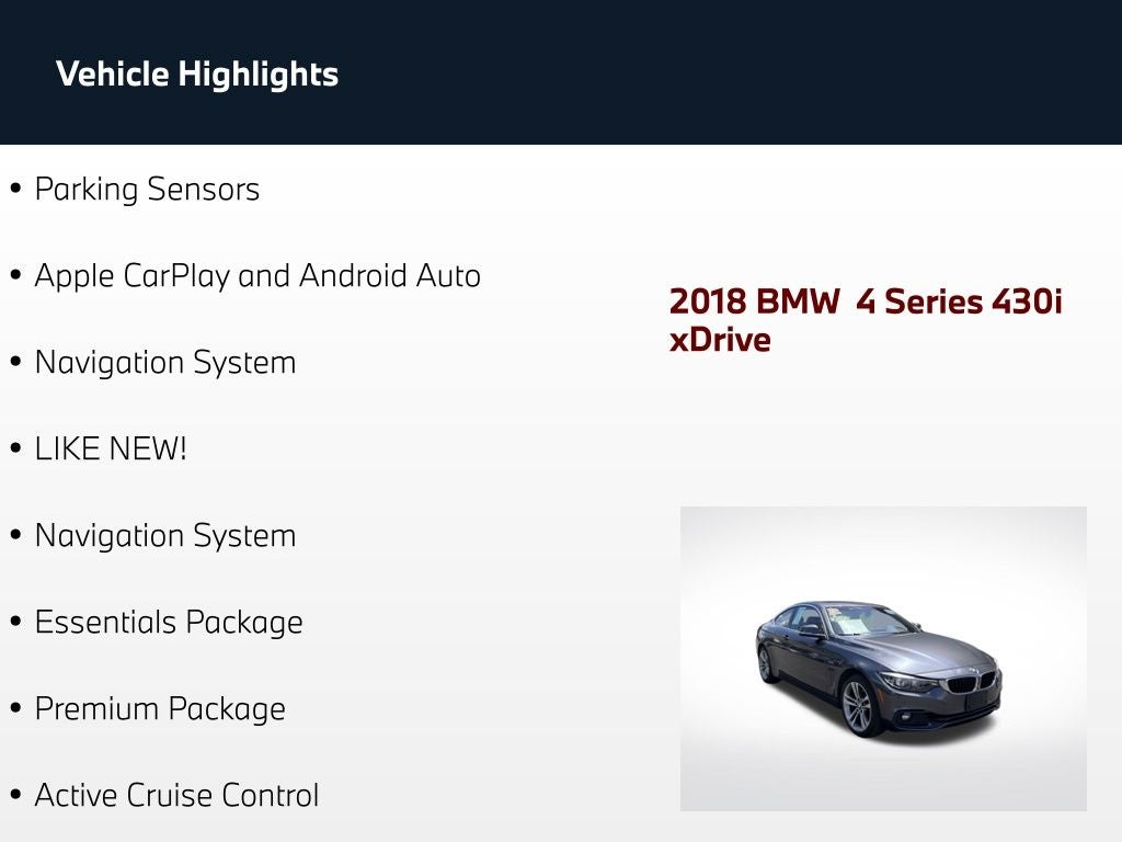 2018 BMW 4 Series 430i xDrive