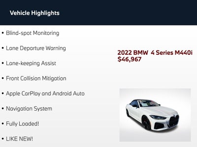 2022 BMW 4 Series M440i