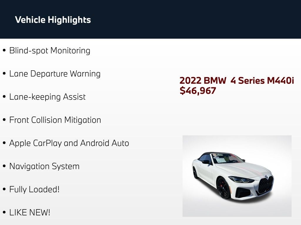2022 BMW 4 Series M440i