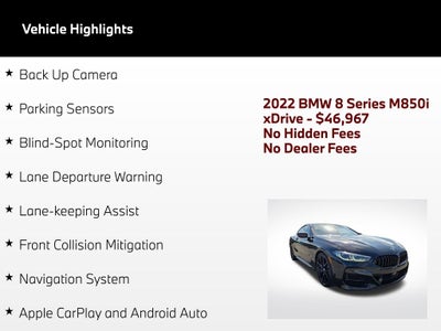 2022 BMW 8 Series M850i xDrive
