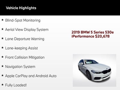 2019 BMW 5 Series 530e iPerformance