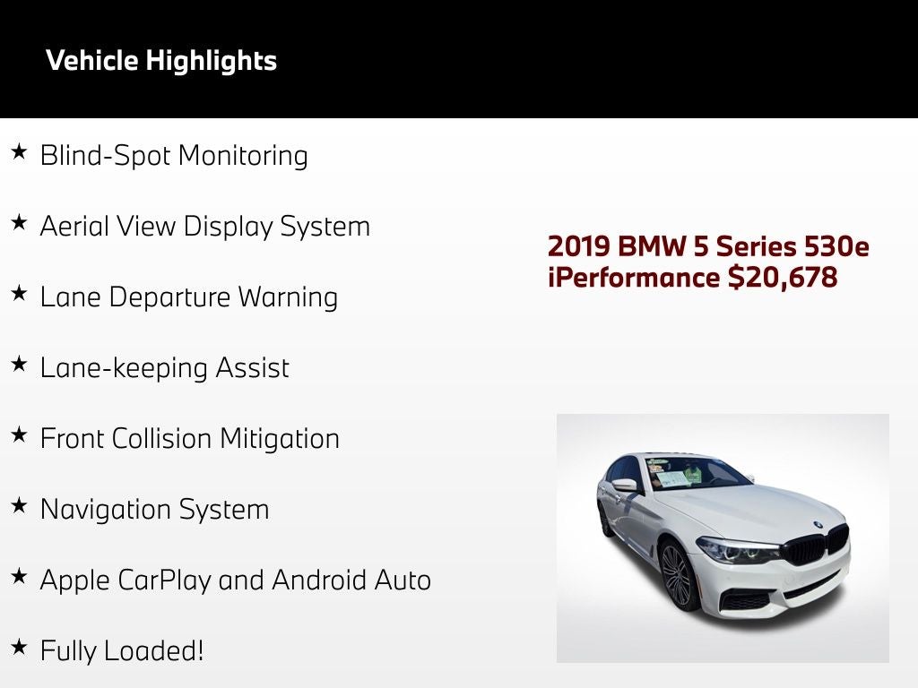2019 BMW 5 Series 530e iPerformance