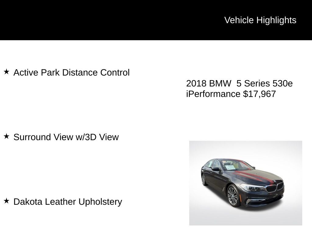 2018 BMW 5 Series 530e iPerformance