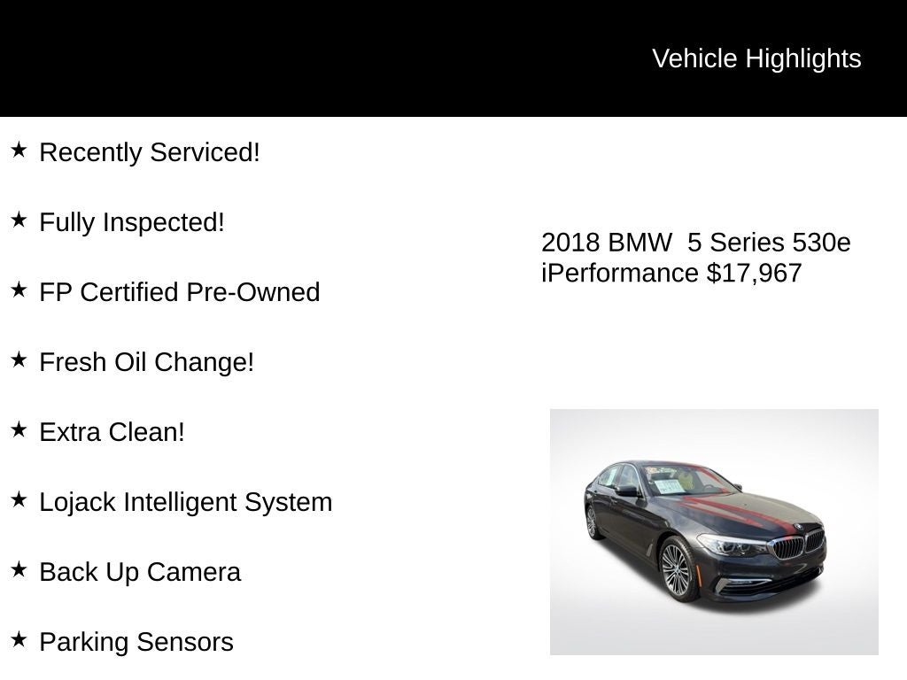 2018 BMW 5 Series 530e iPerformance