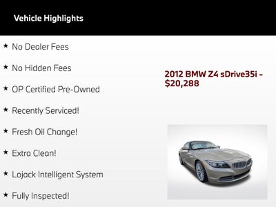 2012 BMW Z4 sDrive35i