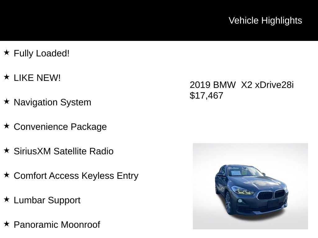 2019 BMW X2 xDrive28i