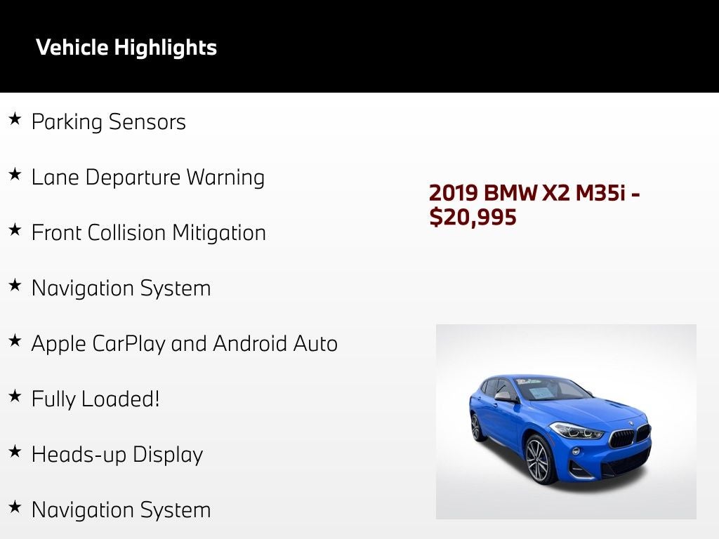 2019 BMW X2 M35i