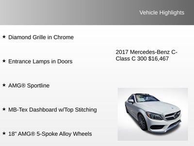 2017 Mercedes-Benz C-Class C 300