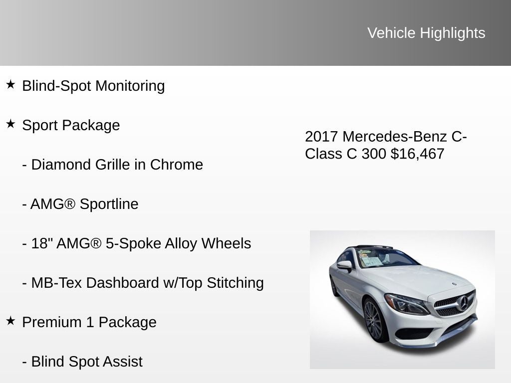 2017 Mercedes-Benz C-Class C 300